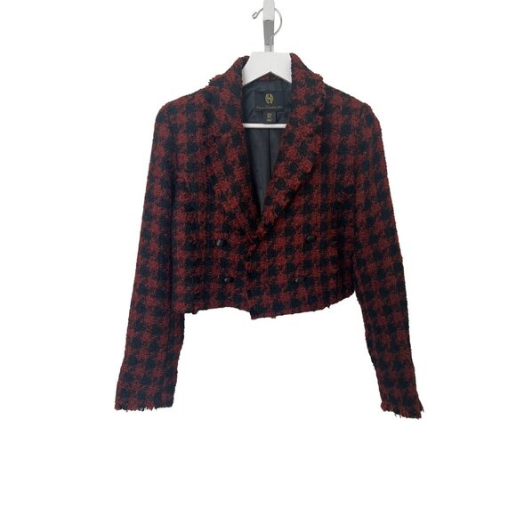 House of Harlow 1960 Jackets & Blazers - House Of Harlow 1960 Cropped Houndstooth Blazer Jacket